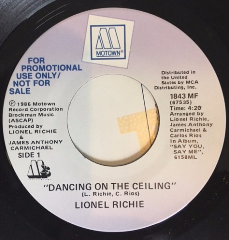 Lionel Richie Dancing On The Ceiling The 45 Single 2 Loud 2 Old Music