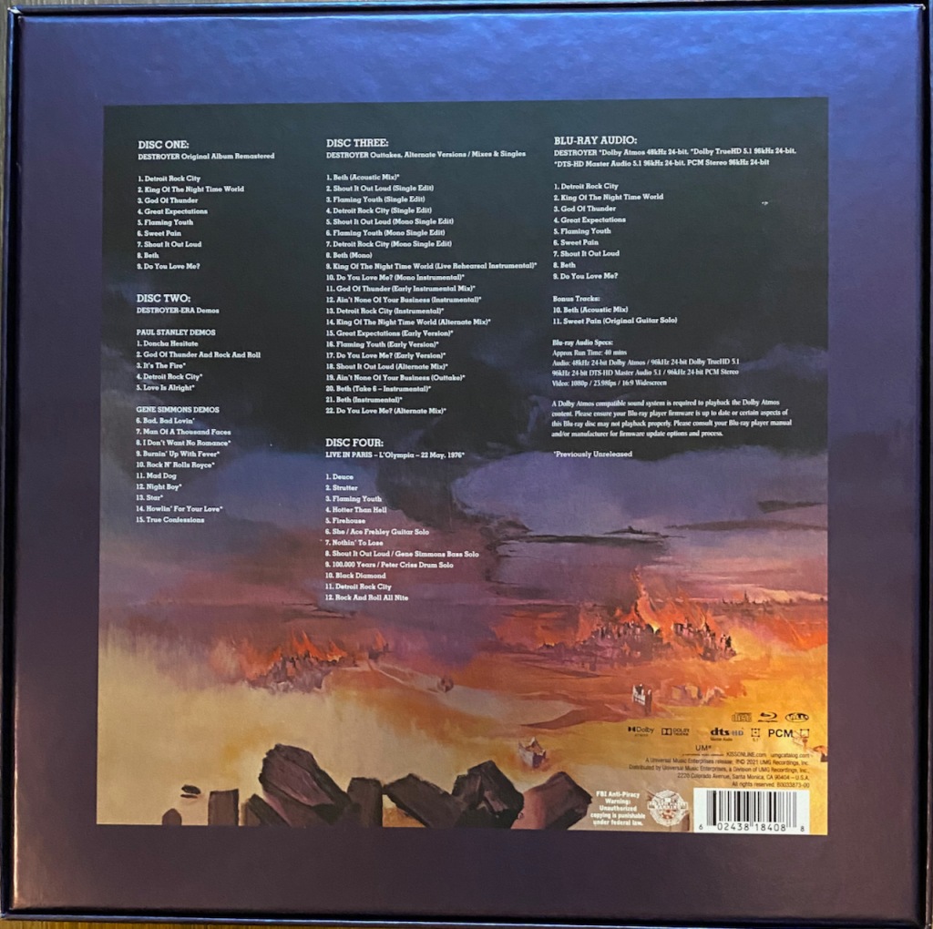 Destroyer 45th Anniversary Super Deluxe Edition (4CD + BluRay Audio)